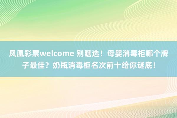 凤凰彩票welcome 别瞎选！母婴消毒柜哪个牌子最佳？奶瓶消毒柜名次前十给你谜底！