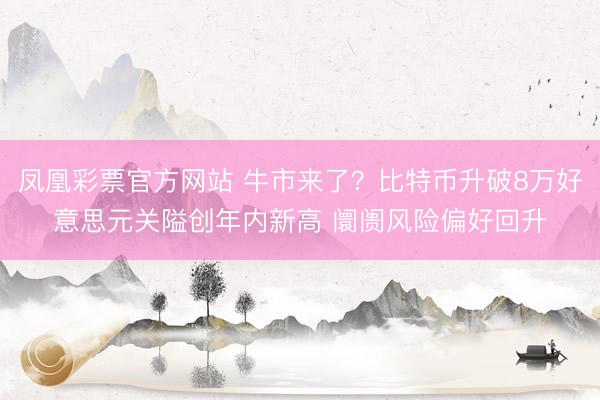 凤凰彩票官方网站 牛市来了？比特币升破8万好意思元关隘创年内新高 阛阓风险偏好回升